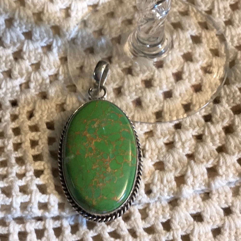 Wear this green/copper turquoise pendant too!